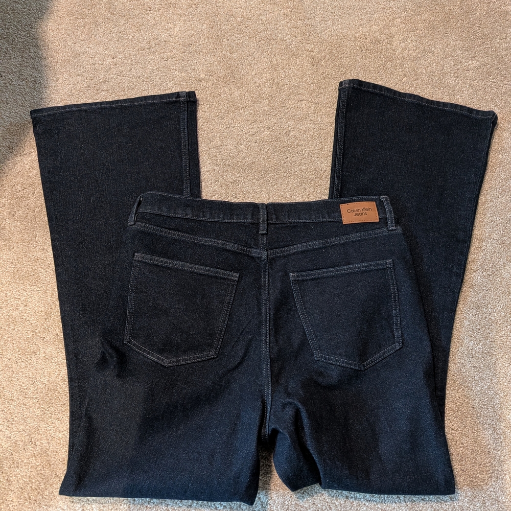 Calvin Klein Women's Dark Denim Flare Jeans
